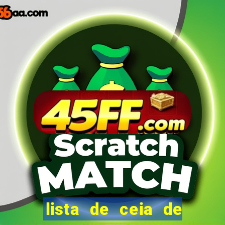 lista de ceia de natal para 20 pessoas